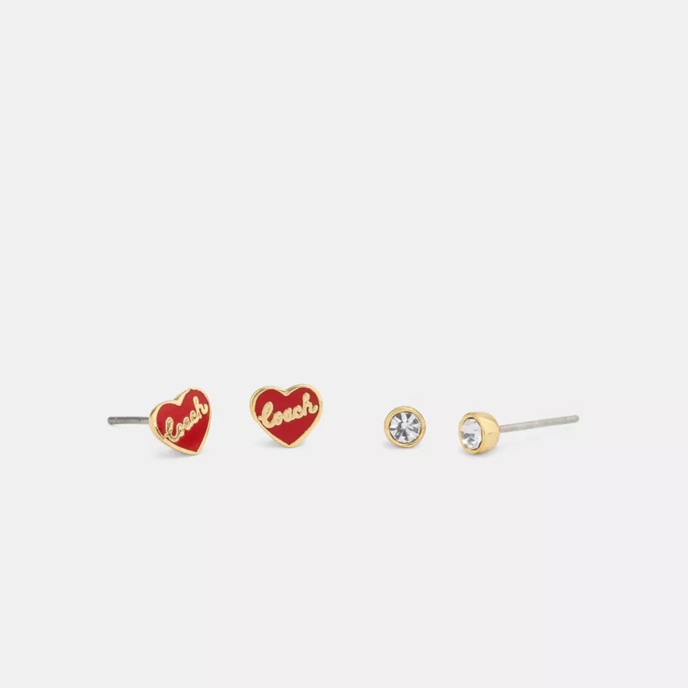 Coach‎ Heart Stud Earrings Set